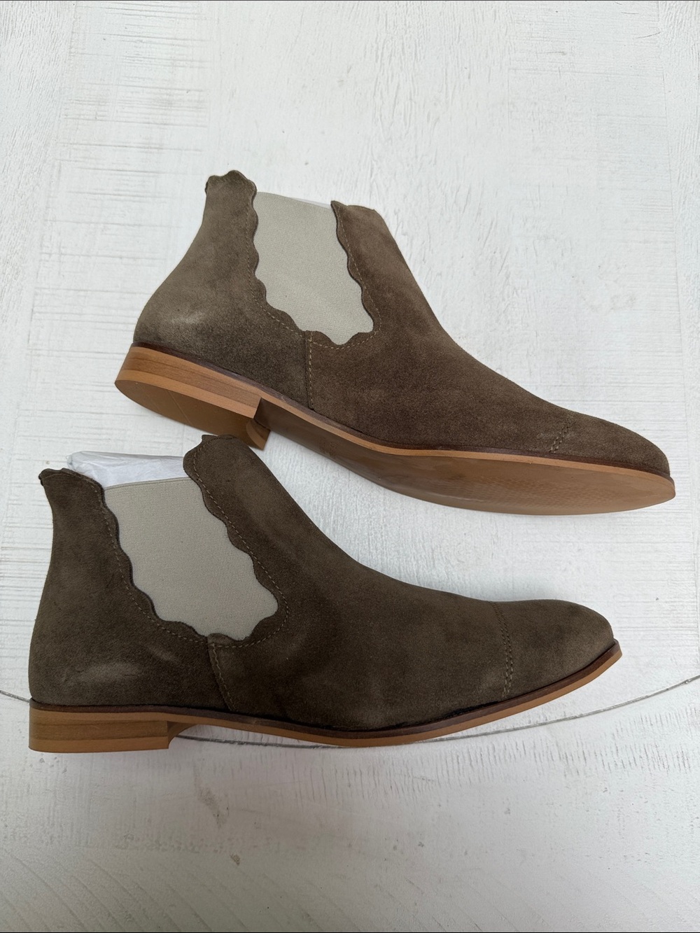 Klub Nico Suede Ankle Boots in Olive - Size 9M